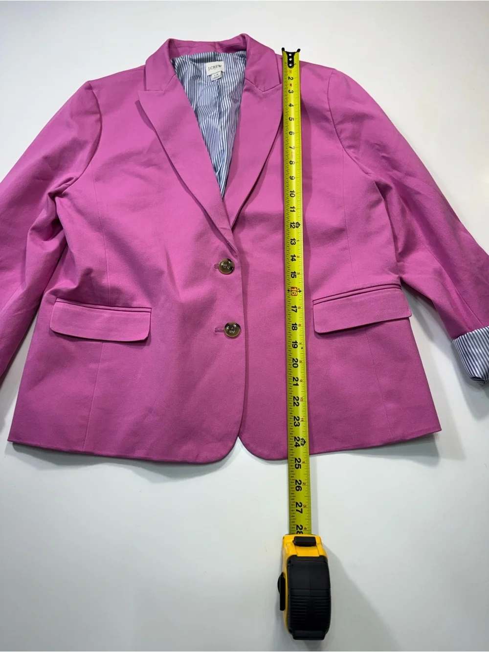 J. Crew Fuchsia Notch-Lapel Tailored Blazer